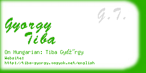 gyorgy tiba business card
